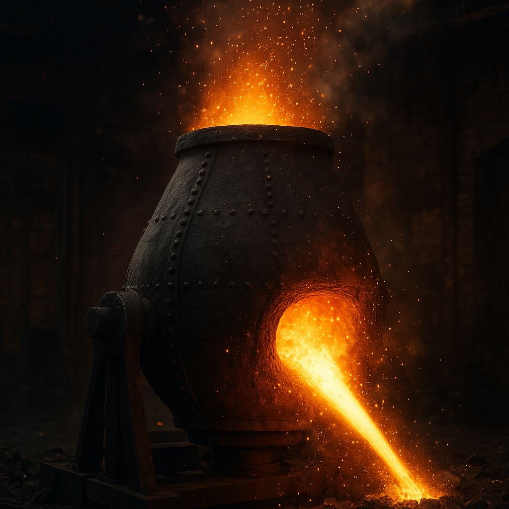 Processo de Bessemer revolucionando a produção de aço